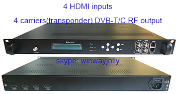 4HDMI to DVB-T,DVB-C modulator