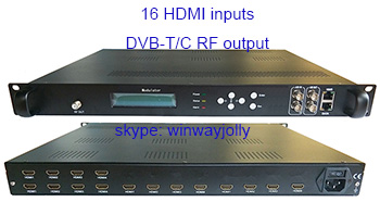 16HDMI to DVB-T, QAM encoder modulator