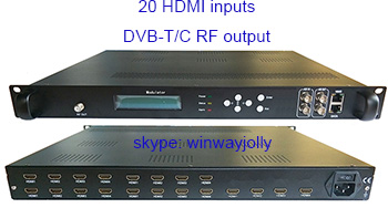 20 HDMI to DVB-C, DVB-T encoder modulator