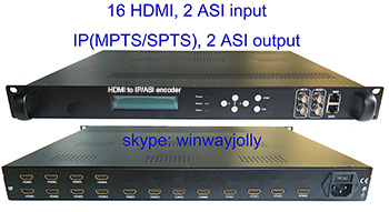 16 HDMI to ASI/IP encoder