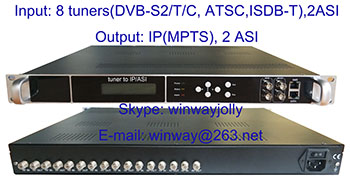 8 tuner to IP/ASI encoder